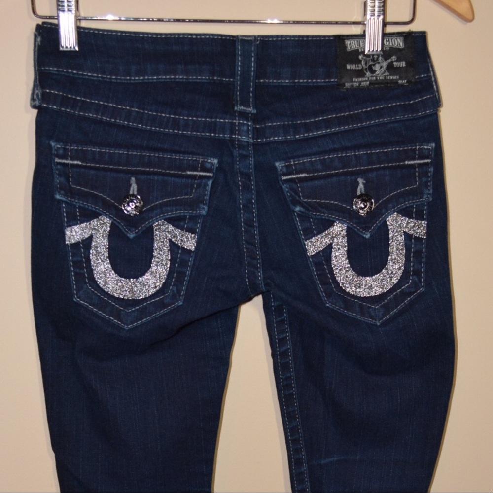 True Religion Swarovski Crystal Pocket Skinny Jean